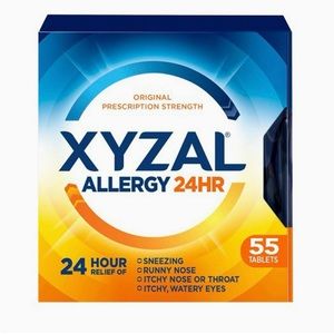 Xyzal Allergy Pills, 24-Hour Allergy Relief, 55-Count, Prescription Strength